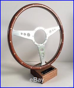 Stirling Moss SIGNED Steering Wheel, hand signed, display base, COA, New