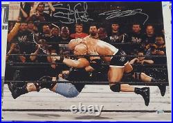 Stone Cold Steve Austin & Bill Goldberg Signed WWE 16x20 Photo BAS Beckett COA 3