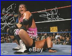 Stone Cold Steve Austin Bret Hart Signed WWE 11x14 Photo BAS COA Wrestlemania 13
