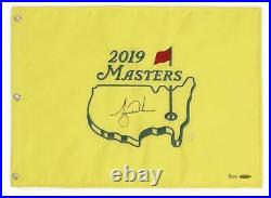 TIGER WOODS Autographed 2019 The Masters Pin Flag UDA LE 1000