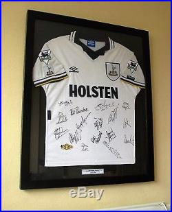 TOTTENHAM HOTSPURS signed framed shirt 1994 1995 Jürgen Klinsmann Sheringham etc