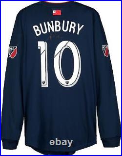Teal Bunbury New England Revolution Signed MU #10 Navy Jersey 2019 Season