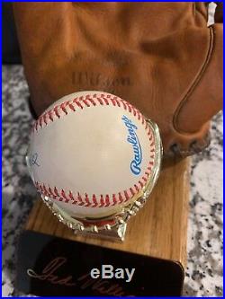 Ted Williams Signed Baseball w Willams Model Glove Boston Red Sox Upper Deck