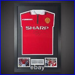 Teddy Sheringham Hand Signed Manchester Untied Football Shirt £199 With COA