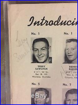 Terry SAWCHUK, HOWE + 6 Signed PSA DNA 1961 Detroit Program EXTREMELY RARE SP