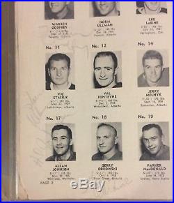 Terry SAWCHUK, HOWE + 6 Signed PSA DNA 1961 Detroit Program EXTREMELY RARE SP