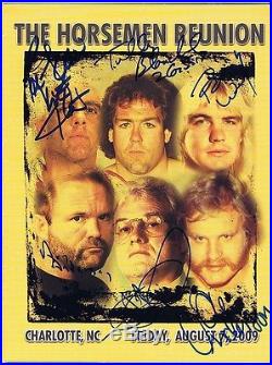 The 4 Horsemen Signed Autographed Reunion Program 6 Sigs withRic Flair, Windham