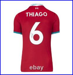 Thiago Alcantara Signed Liverpool Shirt 2020-21, Home, Number 6 Autograph