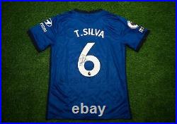 Thiago Silva Signed Chelsea F. C. SHIRT Genuine Signature AFTAL COA (B)