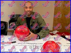 Thierry Henry Signed Arsenal Football See Proof & Coa