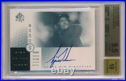 Tiger Woods 2001 SP Authentic RC Sign of the Times Autograph BGS 9.5 10 Auto
