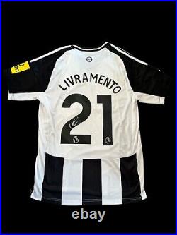 Tino Livramento Newcastle United Hand Signed 2024-2025 Home Shirt