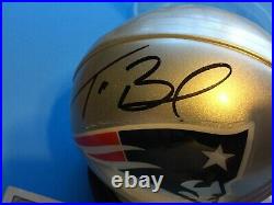 Tom Brady Autographed Signed Mini Helmet AUTO ASM COA BOLD SIGNATURE