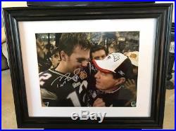 Tom Brady +Bill Belichick Signed 11x14 Framed Photo PSA+LOA New England Patriots
