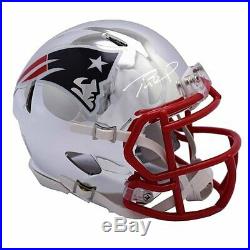 Tom Brady Hand Signed Autographed Chrome Custom Patriots Helmet Steiner COA