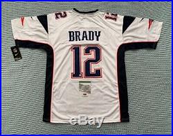 Tom Brady Signed Autographed New Men's White Patriots NFL On Field Jersey S