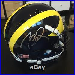 Tom Brady Signed Michigan Wolverines Full Size Schutt Helmet Tristar COA