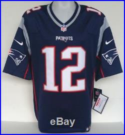 Tom Brady Signed New England Patriots Blue Nike Limited Jersey Tristar