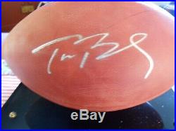 Tom Brady Signed New England Patriots Football/mounted Memories Sticker Only