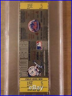 Tom Seaver 1969 World Series full ticket autograph PSA/DNA game 4 signed unused