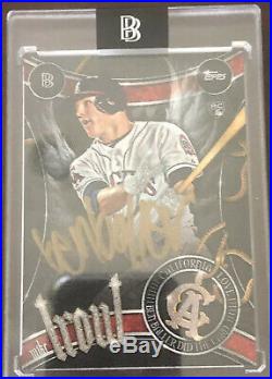 Topps Project 2020 Ben Baller Mike Trout Hand Signed Gold Ink Auto Card 4/10