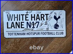 Tottenham Spurs Squad Hand Signed Street Metal Sign 26/27