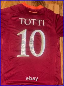 Totti Signed Roma Fc Home Shirt With Coa Included