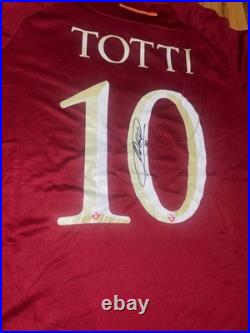 Totti Signed Roma Fc Home Shirt With Coa Included