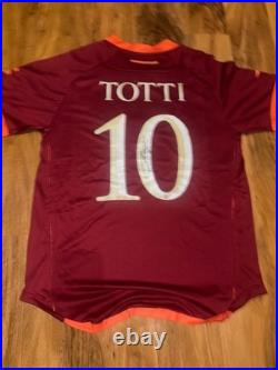 Totti Signed Roma Fc Home Shirt With Coa Included