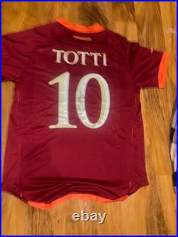 Totti Signed Roma Fc Home Shirt With Coa Included