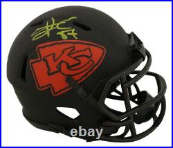 Travis Kelce Autographed/Signed Kansas City Chiefs Eclipse Mini Helmet BAS 27658