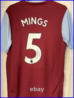 Tyrone Mings Official Signed Aston Villa Home Shirt 22-23 COA