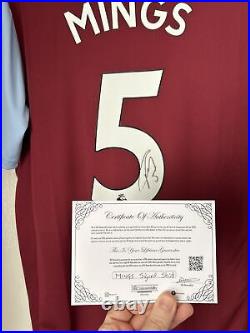 Tyrone Mings Official Signed Aston Villa Home Shirt 22-23 COA