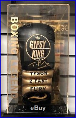 Tyson Fury Hand Signed Boxing Glove with Display Case RARE GYPSY KING DESIGN COA