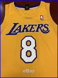 UDA Kobe Bryant Signed Nike Los Angeles Lakers #8 Gold Game Jersey NEW