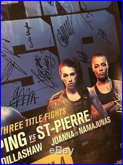 UFC 217 Poster signed by everyone on the card including GSP, Rose, Cody, TJ