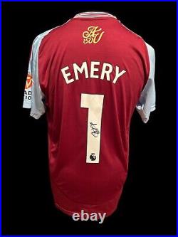 Unai Emery Aston Villa 2024-25 Hand Signed Home Shirt