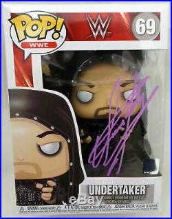 Undertaker Autographed Signed Wwe Funko Pop Vinyl Figurine Psa/dna Itp 162970