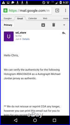 Upper Deck Signed Michael Jordan Autograph Jersey 95-96 UDA game issued