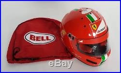 VERY RARE! Scuderia Ferrari F1 pit crew Bell helmet, signed by Vettel and Kimi