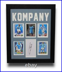 VINCENT KOMPANY Manchester City Framed SIGNED Autograph Card Memorabilia + COA