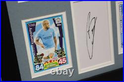 VINCENT KOMPANY Manchester City Framed SIGNED Autograph Card Memorabilia + COA