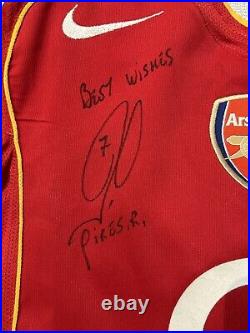 VINTAGE Nike Total 90 Arsenal Football Shirt Signed By Robert Pires