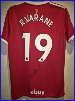 Varane Signed Man Utd Shirt