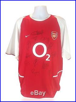 Very Rare Arsenal Invincibles 2003-3004 Full Team Hand Signed Shirt