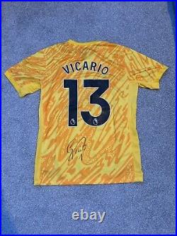 Vicario signed Tottenham Shirt With Coa