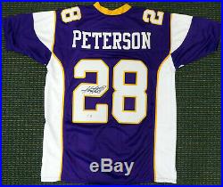 Vikings Adrian Peterson Autographed Signed Purple Jersey Tristar Holo 162761