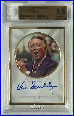 Vin Scully Signed 2016 Topps Transcendent Baseball Card Perfect 10 Auto/BGS 9.5