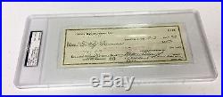 Vince Lombardi Signed Green Bay Packers Inc. Check 1960 PSA DNA AUTO Grade 8 HOF
