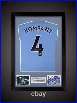 Vincent Kompany Legendary Manchester City Captain Framed Signed Shirt £259 COA